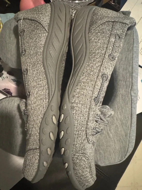 Skechers Women's Gray Knit Slip-On Loafer SZ 6.5 - Picture 7 of 15